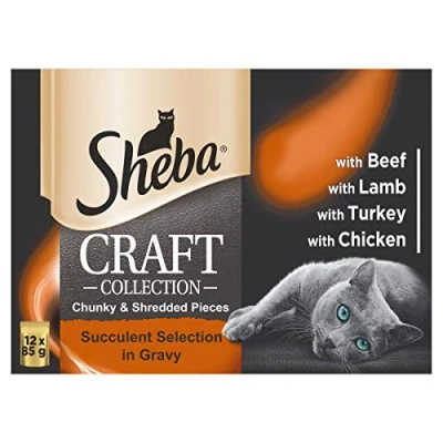 Image of Sheba Craft Cat Pouches Succulent Gravy 12 x 85g