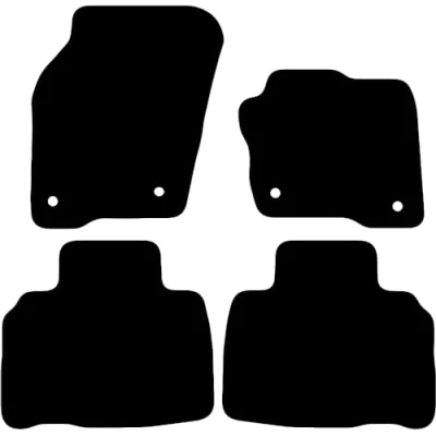 Image of Carsio Carpet Car Mats For Ford Edge 2015+ Onwards Tailored Fit Floor Mat Set Complete Accessory Black Custom Fitted All Weather, Anti Slip Backing &amp; Trim