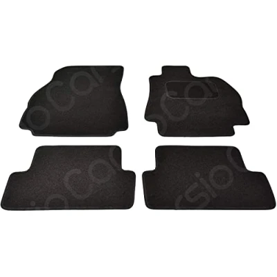 Image of Carsio Carpet Car Mats For Renault Megane 2003 2008 Tailored Fit Floor Mat Complete Accessory Black Custom Fitted All Weather, Anti Slip Backing &amp; Trim