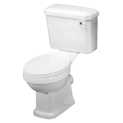Image of Balterley Traditional Close Coupled Toilet Pan, Cistern &amp; Soft Seat 820mm x 470mm