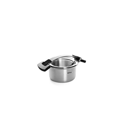 Image of Woll Concept PRO Inductive Cooking Pot with Lid Diameter 16 cm Height 10 2.0 L Suitable for All Hobs Stainless Steel Oven Safe up to 220 Silver