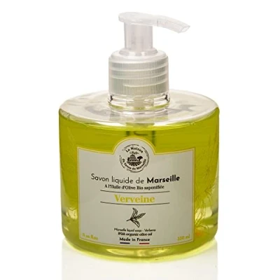 Image of Maison du Savon de Marseille French Liquid Soap Hand Wash made with Organic Olive Oil Verbena Fragrance 330 ml