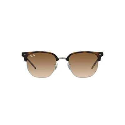 Image of Ray Ban Unisex RB4416 New Clubmaster 710/51 Sunglasses Plastic Havana Brown Squat Normal Shaded