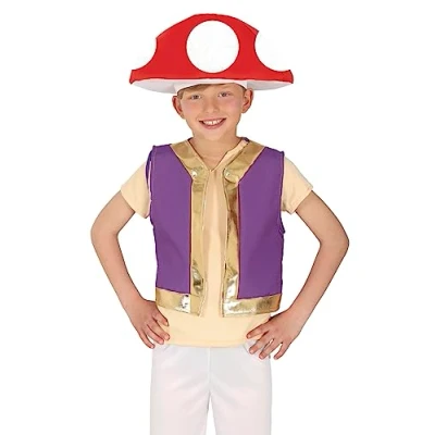 Image of FIESTAS GUIRCA Red Mushroom Fancy Dress for Boys or Girls Spotted Costumes &amp; 5 6 years