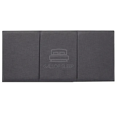 Image of Gallop Sleep Alton Linen Headboard for Divan Bed Bedroom furniture (Charcoal, Small 2 FEET 6 INCHES, Height 20 INCHES)