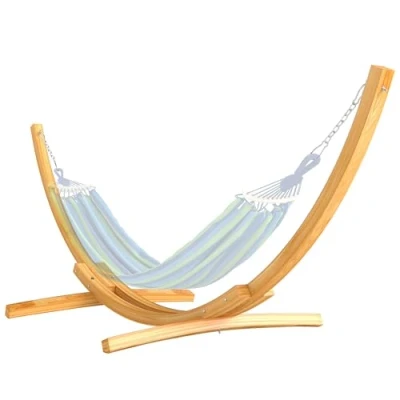Image of Outsunny 3(m) Wooden Hammock Stand Universal Garden Picnic Camp Accessories