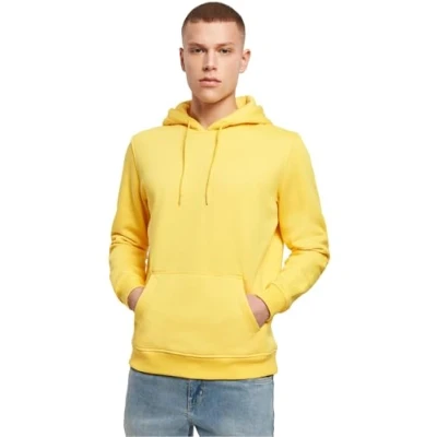 Image of Build Your Brand Men&#039;s Heavy Hoody Hooded Sweatshirt, Taxi Yellow, S
