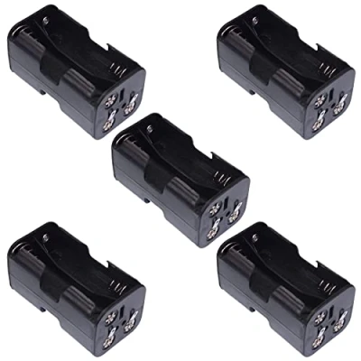 Image of AA x 4 Open Style Battery Holder Case With Solder Lug Terminals 2+2 Pack of 5