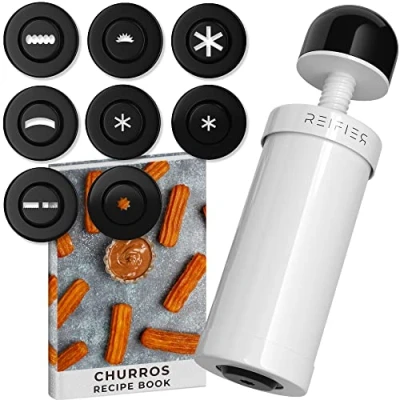 Image of Churrera Churro Maker Machine Free Recipe eBook Included 8 Interchangeable Discs Churros