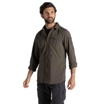 Image of Craghoppers NosiLife Adventure Long Sleeved Shirt III S Woodland Green