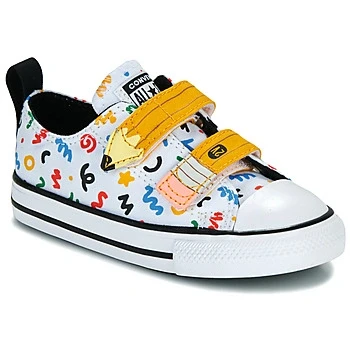 Image of Converse CHUCK TAYLOR ALL STAR EASY ON DOODLES boys&#039;s Children&#039;s Shoes (Trainers) in White