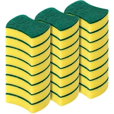 Image of Kitchen Cleaning Sponges,24 Packs Eco Non Scratch for Dish Scrub Sponges,