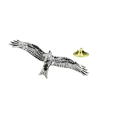 Image of GTR B45 RED KITE IN FLIGHT Bird English Pewter Lapel Pin Badge XTSPBB45