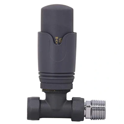 Image of 15mm Straight Anthracite Thermostatic Radiator Valve