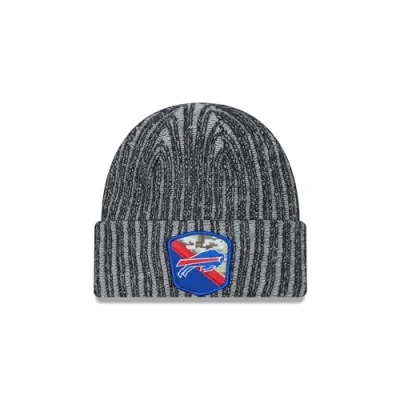 Image of New Era Buffalo Bills NFL Salute to Service 2023 Black Cuff Knit Beanie