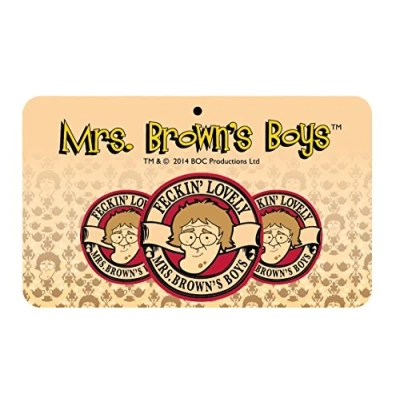 Image of Mrs Brown&#039;s Boys Fun Sign Feckin&#039; Lovely! (brown)