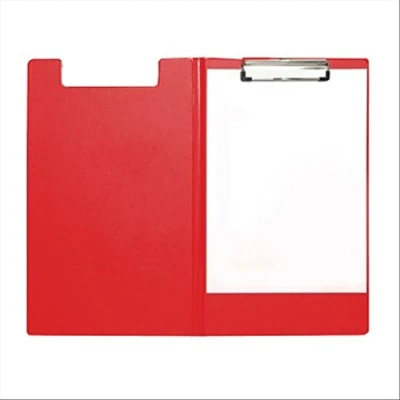 Image of 5 Star Fold over Clipboard with Front Pocket Foolscap Red