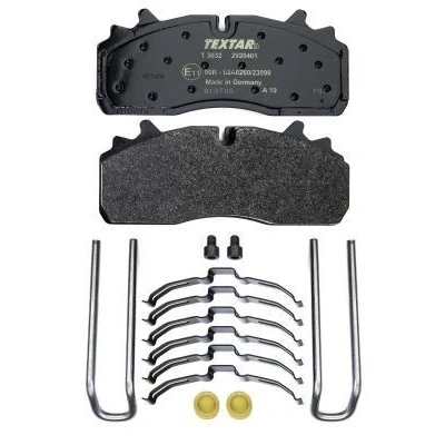 Image of 7421538270 Brake pad set TEXTAR 2928401 epad prepared for wear indicator with accessories