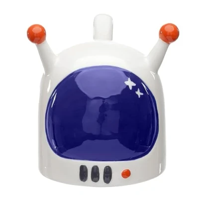 Image of Puckator Space Cadet Astronaut Helmet Upside Down Ceramic Shaped Tea Coffee Mug Funny Home Accessories Cute Gifts for Girlfriend Large Mugs Men Women Hot Drinks Cups Presents Secret Santa Gift