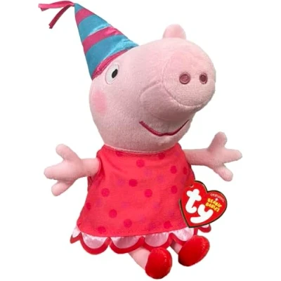 Image of TY Peppa Pig Beanies 20th Anniversary Regular Soft Plush Toy for Kids, Baby Toy, Teddy, Collectible Stuffed Plushies