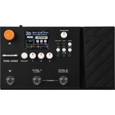 Image of NUX MG 400 Guitar Multi FX Pedal with dual processors and delivering high definition models increased flexibility. Integrated effect