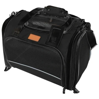 Image of Pet Carrier Dog for Small Medium Dogs Large Cat Bag Carriers Cats Travel (Black 51 x 36 33 cm)
