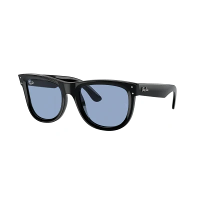 Image of Ray Ban Wayfarer Reverse Unisex Sunglasses, Size: 50, Black/light blue