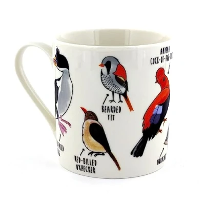 Image of Ginger Fox Fowl Language Bird Mug. Funny Coffee Mug with a Hidden Message. Novelty for Coffee, Tea and Other Hot Drinks. Cool Mugs Names. 360 ml Capacity