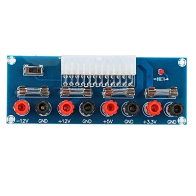 Image of Kafuty 24 Pin ATX Power Supply Board PC Adapter Breakout with Indicator Switch, for Computing Projects Embedded Systems