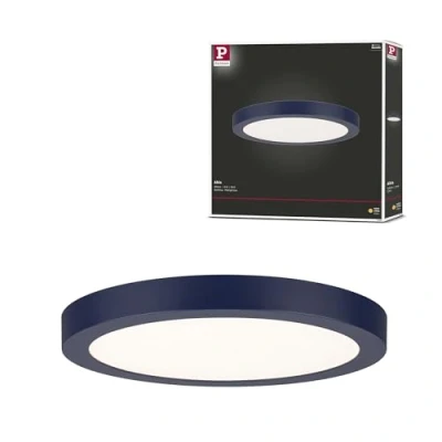 Image of Paulmann Abia 70986 LED Panel 300 mm Warm White Round Including 1 x 22 Watt Matte Night Blue Ceiling Light Plastic 2700 K