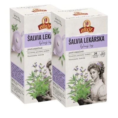 Image of Common Sage Tea (Salvia Officinalis) Natural Herbal (2 Packs, 40 Bags, 80g)