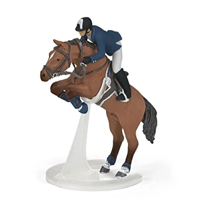 Image of Papo 51562 Jumping Rider HORSES, FOALS AND PONIES Figurine, Solid, Multicolour