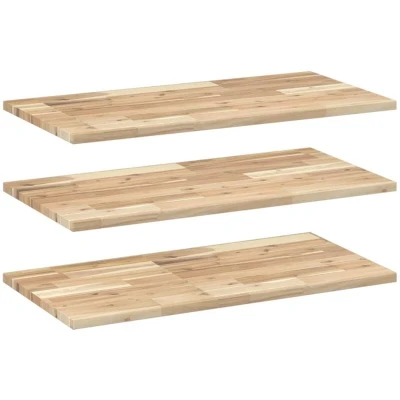 Image of vidaXL Floating Shelves 3 pcs 60x40x2 cm Untreated Solid Wood Acacia