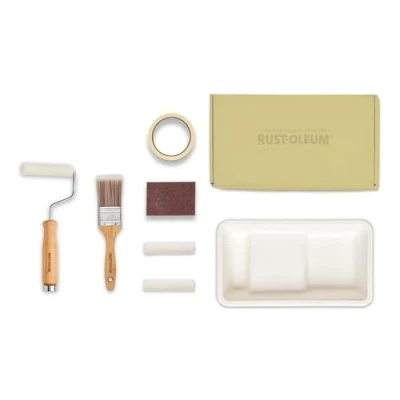Image of Rust Oleum Ready to Roll Eco Paint Kit (Small) Kitchen Tile Gloss Rich Greens