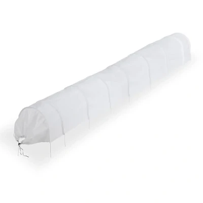 Image of Relaxdays Plant Tunnel, 5 m Long, Protection Against Pests, for Flower Beds, Fine Meshed Anti Bird Net, Fleece, White, 53 x 50 500 cm