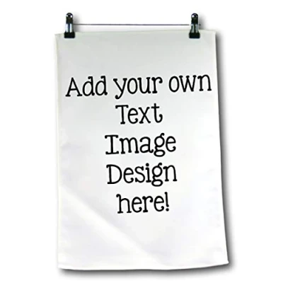 Image of Custom Design Tea Towel Add Photo Text Logo