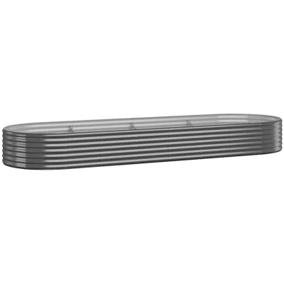 Image of vidaXL Garden Raised Bed Powder coated Steel 322x100x36 cm Anthracite
