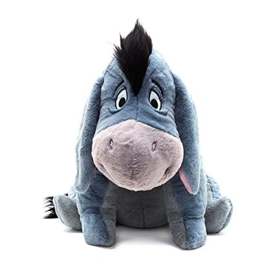 Image of Disney Store Large Eeyore Soft Toy, Winnie the Pooh, Cuddly Toy with Detachable Tail and Self Adhesive Tab Closure, Suitable for Ages 3+