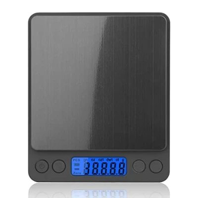 Image of Mini Kitchen Scales Mafiti Food 3000g x 0.1g with LCD Display Stainless Steel Platform for Coffee, Cooking, Baking Portable and Precise Weighing(Battery no Include)