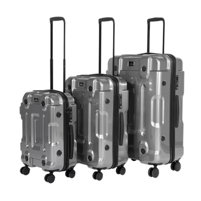 Image of Dellonda 3 Piece Lightweight ABS Luggage Set 20&quot;, 24&quot;, 28&quot; Silver