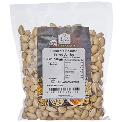 Image of Old India Pistachio Roasted Salted Jumbo 500g