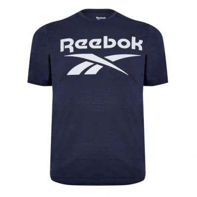 Image of Reebok Men&#039;s Workout Ready Supremium Graphic T Shirt, Vector Navy, S