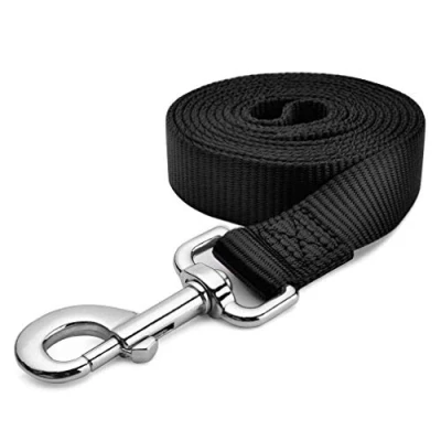 Image of Dog Puppy Pet Training Obedience Lead Leash Recall Strong Durable Nylon or Walk Traction Rope (19.7Feet/6M, Black)
