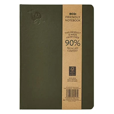 Image of NU: Notebooks Evolve Premium Range Green B5 Notebook Casebound Recycled Eco Stationery 120 Pages