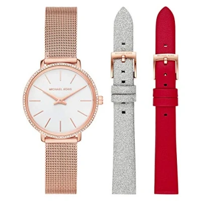 Image of Michael Kors MK4418 Ladies Pyper Watch and Straps Gift Set