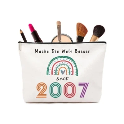 Image of Birthday Woman, Gifts for 60 50 40 30 18 16 13 Woman Makeup Bag, 2007 03, 03
