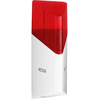 Image of ABUS Smartvest wireless siren for alarm system, up to 100 db volume, indoor and outdoor installation, battery operated, white