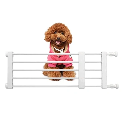 Image of Toseky Short Dog Gate stair Gates for dogs baby Low Safety Retractable Puppies and Pets Stable Pet Stairs, Doorways, Hallways, Indoor, Outdoor