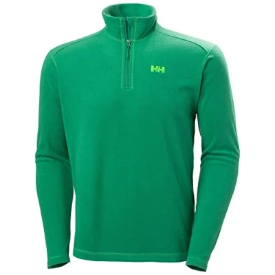 Image of Helly Hansen Men&#039;s Daybreaker 1/2 Zip Fleece, Green, M UK
