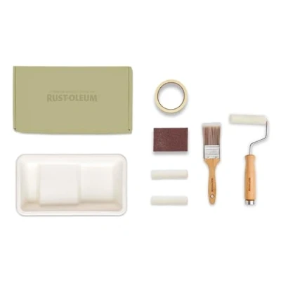 Image of Rust Oleum Ready to Roll Eco Paint Kit (Small) Bathroom Wood &amp; Cabinet Matt Rich Greens